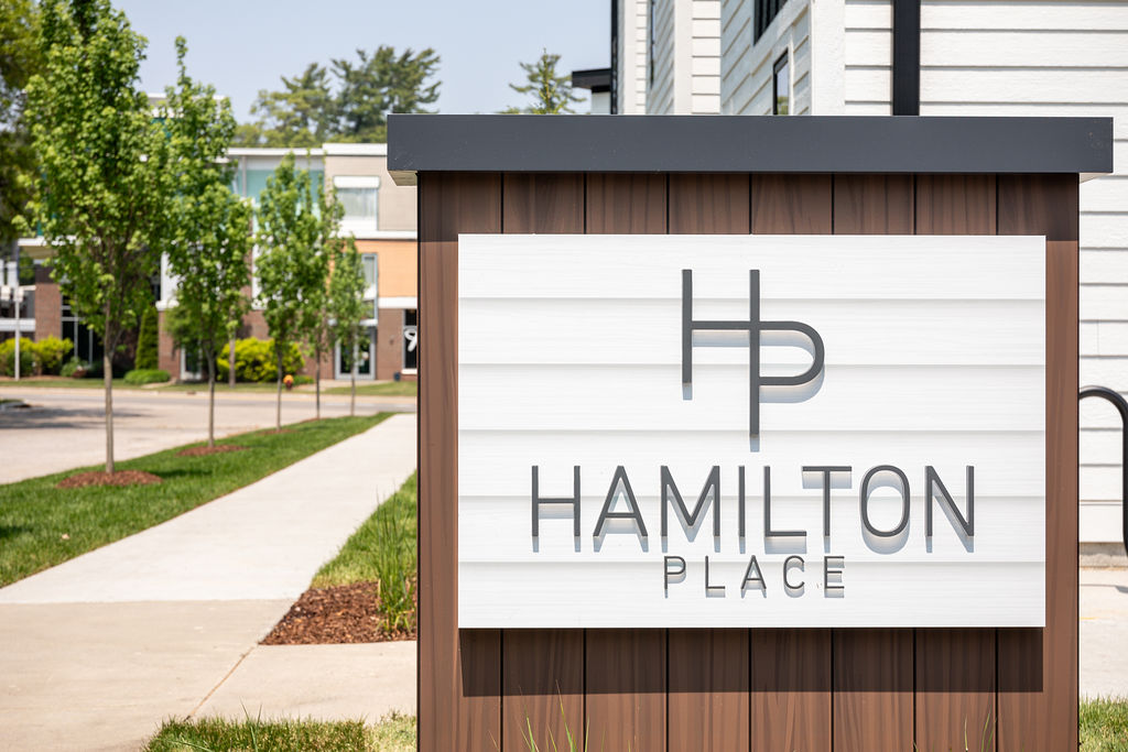 Hamilton Place sign close