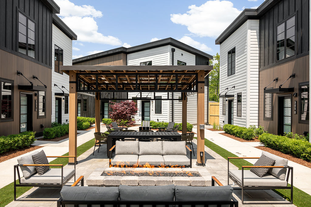 Pergola and courtyard